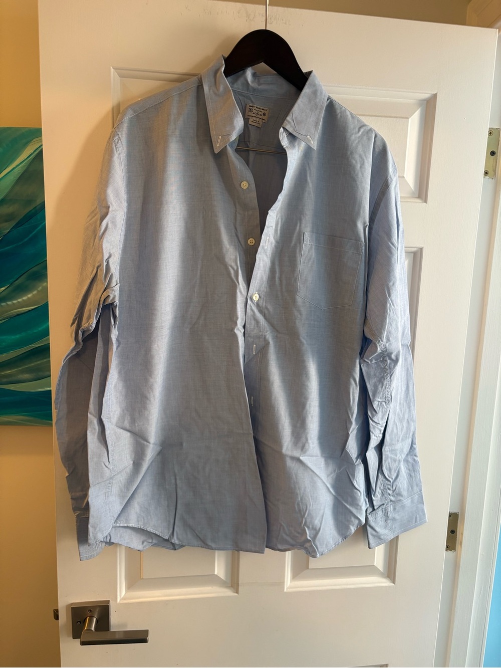 J. Crew Men's Light Blue Button-Down Shirt